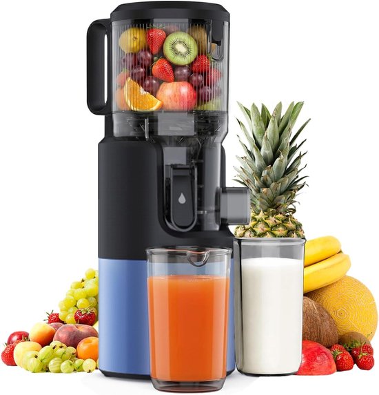 Slow Juicer - Sapcentrifuge - Gezond sap maken - Single Auger - Compact formaat - Zilver