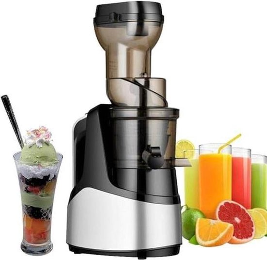 Slow Juicer - Sapcentrifuge Vruchtenpers - Gezonde Dranken Maken - Omgekeerde Functie - 1000 ml - Zilver van Merkloos