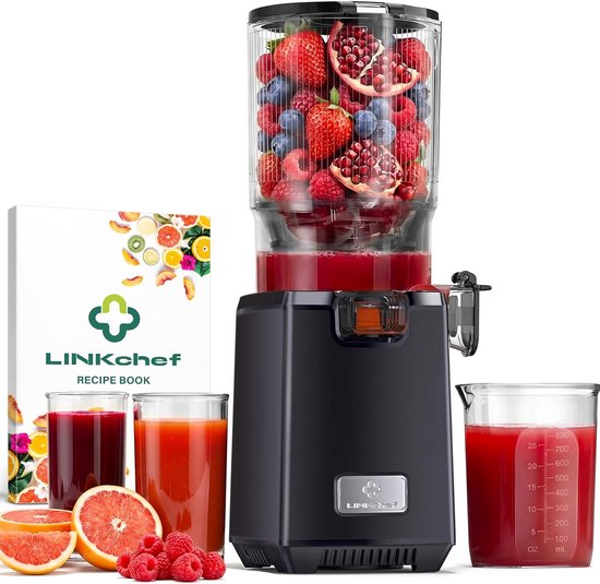 Slowjuicer 250W – Stille Koudpers Juicer – 1,8L Capaciteit – 130 mm Vulopening
