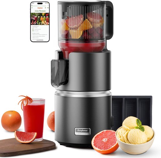 Slowjuicer 350W - Sap, Sorbet & Notenmelk - BPA-vrij - Gezonde dranken maken - ShopVlot