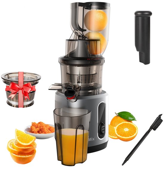 Slowjuicer - Juice Maker - Juicer - Sapcentrifuges Groenten en Fruit - Sapcentrifuge - 200W – 75mm Vulopening – Langzaam Masticerend van Nuvance