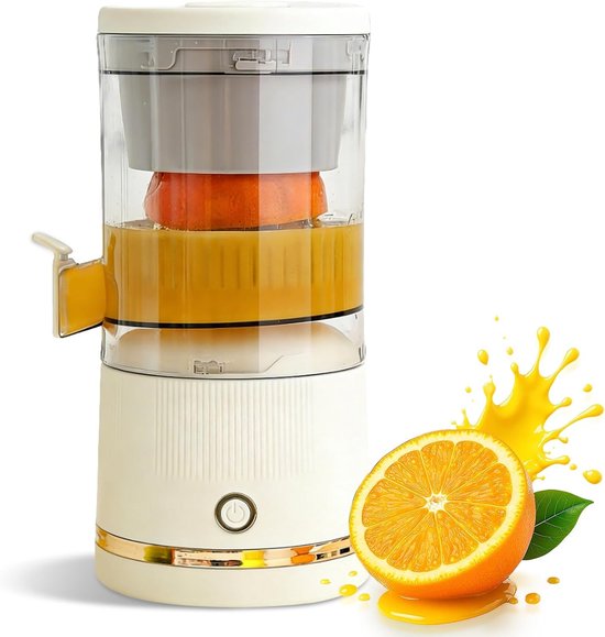 Slowjuicer Koude Pers - Hoge Sapopbrengst - Makkelijk Schoon te Maken - Voor Groente & Fruit - Beige/Grijs van Merkloos