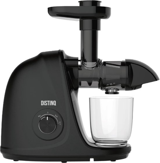 Slowjuicer met container - Sapcentrifuge fruit - Gezond sap maken - Stille motor 60dB - 700ml sap 1.4L pulp - Zwart