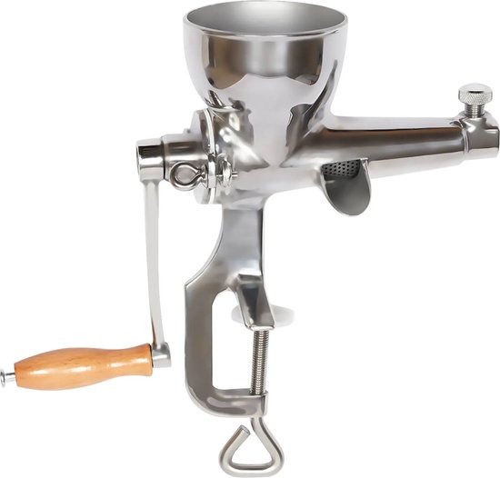 Slowjuicer - Sapcentrifuge - Citruspers - RVS - Handmatig - Compact en stevig - Max 5.5 tafelblad - Manual - Grijs van HENDI