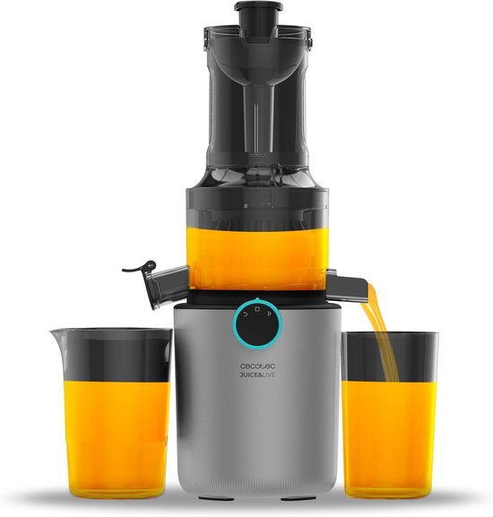 Slowjuicer - Sapcentrifuge - Gezond sap maken - Koudgeperst sap - 82mm opening - RVS van Merkloos