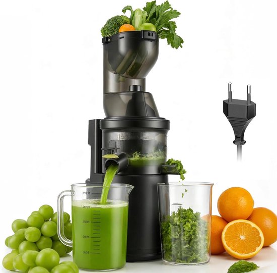 Slowjuicer Sapmachine - Sapcentrifuge Vruchtenpers - Gezonde Drankjes Maken - Enkele Vijzel Technologie - Niet Gespecificeerd - Zwart