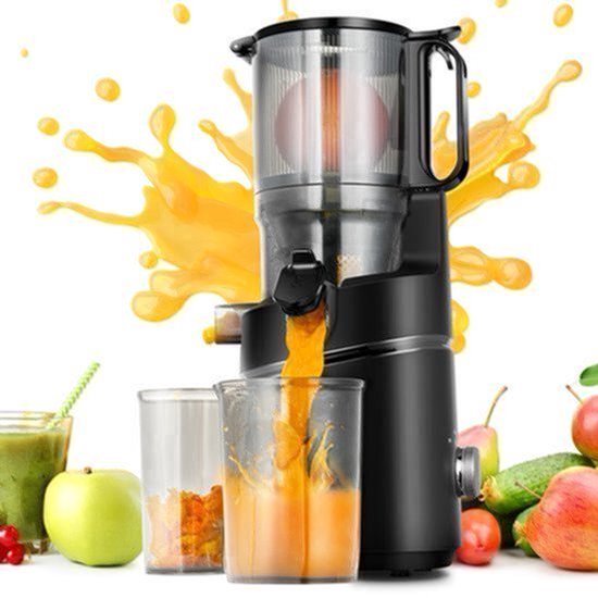 Slowjuicer – Sapmaker – Juicer – Sapcentrifuge - Sappentap – Groentesapmachine – 1,8 Liter Inhoud – 250 Watt Motor - Zilver