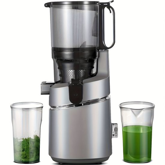 Slowjuicer – Slow Juicer – Sapcentrifuge – Juicer – Verse Sappen – 1,8 Liter Inhoud – 250 Watt Motor - Grijs van Tefal