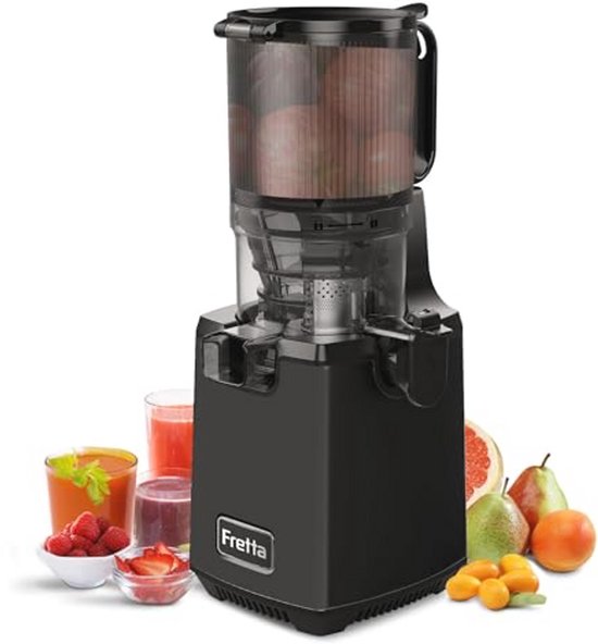 Slowjuicer voor Fruit en Groenten - Koudpers Sapcentrifuge met 135 mm Opening en 1,8 L Capaciteit, Eenvoudige Installatie en Reiniging, 250 W
