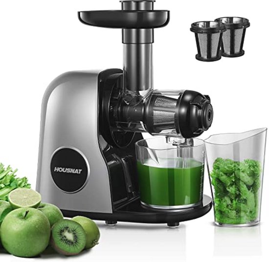 Slowjuicer voor Groenten en Fruit met Stille Motor en Omgekeerde Functie – Professionele Koudpers Juicer van Merkloos