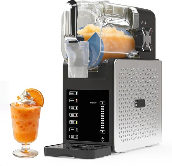 Slush Machine voor Thuis - Met Compressor (Geen IJsblokjes Nodig) - 2,5L - 5 Programma's - LED Display - Zelfreinigend - Voor Slushies, Cocktails & Smoothies van Merkloos
