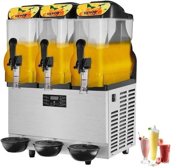 Slush Puppy Machine - Slush Puppy - Slush Machine - Slush Maker - Slush Machine - Slush Puppy Maker - Drankdispenser - Drie Tanks - Driedubbele Tank - 36 L van Merkloos
