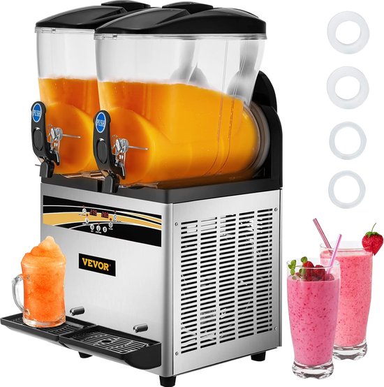 Slush Puppy Machine - Slush Puppy - Slush Machine - Slush Maker - Slush Machine - Slush Puppy Maker - Drankdispenser - Twee Tanks - Dubbele Tank - 30 L van Merkloos