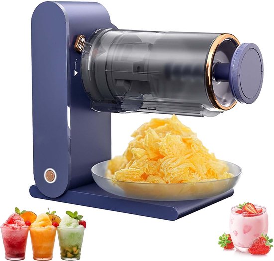 Slushie Machine - Ijsmaker Smoothie - Koude Desserts Maken - USB Elektrisch 1300rpm - 18.8x12x21.5cm - Blauw