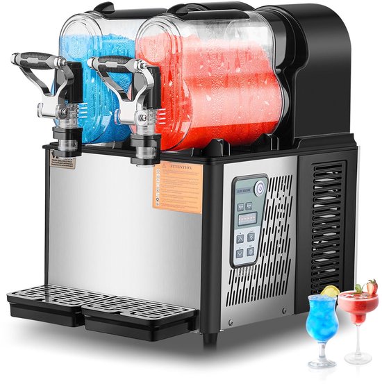 Slushiemachine – Slushmaker – IJsdrankmachine – Frozen Drink Maker – Margarita Machine – 2 x 3 Liter Tanks – 15 Instelbare Temperatuurniveaus van Merkloos