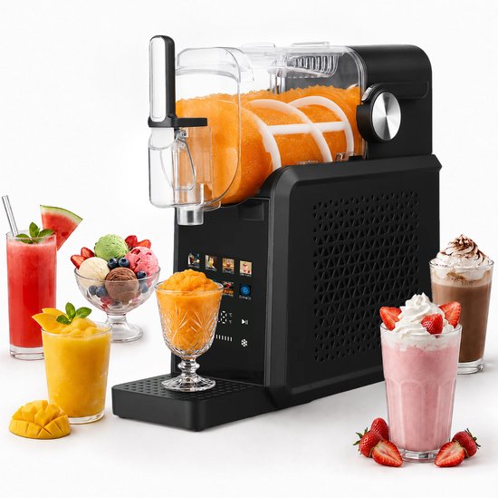 Slushmachine – 1,8L Compressor Koeling, Touchscreen, 7 Programma's, Zelfreiniging – Thuis & Horeca Gebruik