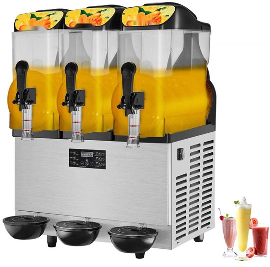 Slushmachine - Professionele Margarita/Granita Machine - 36 L Enkele Kom - 1100 W - Roestvrij Staal - Bevroren Dranken & Smoothies