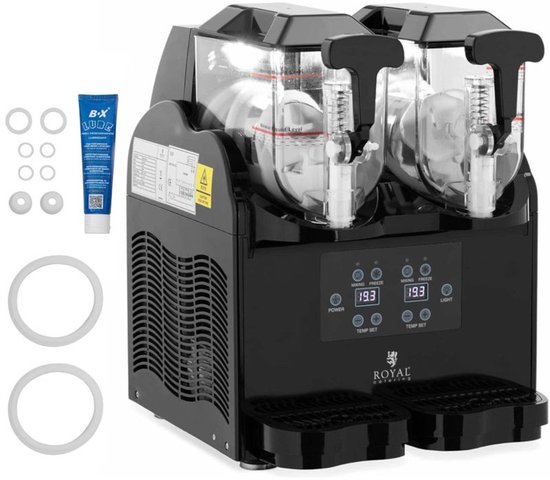 Slushmachine – Slush Puppie Maker – Granitor – Ijsmachine – Slush Puppy Machine – Dubbele 2 x 3L Tanks – Krachtige 380W Koeling van Merkloos