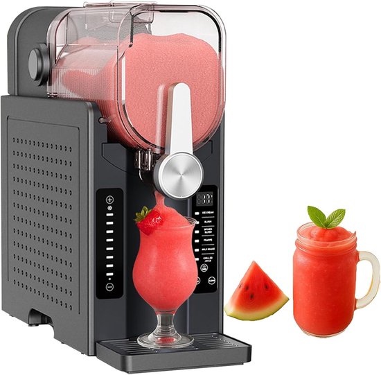 Slushmachine voor thuis - Softijsmachine bevroren drankjes - Zomerse feesten thuis - IJsvrije 360° vriestechnologie - 16 liter reservoir