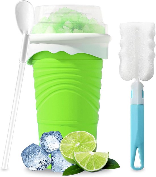 Slushy Maker Beker 500ml Inclusief Rietje en Lepel - Zelf Slush Puppie Maken van Merkloos