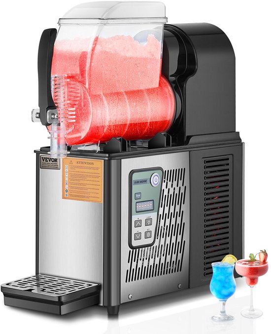 Slushymachine – Slush machine – IJsmachine – Drankenmaker – 4 Liter Inhoud – Flexibele Temperatuurinstellingen – Rvs Behuizing van Merkloos