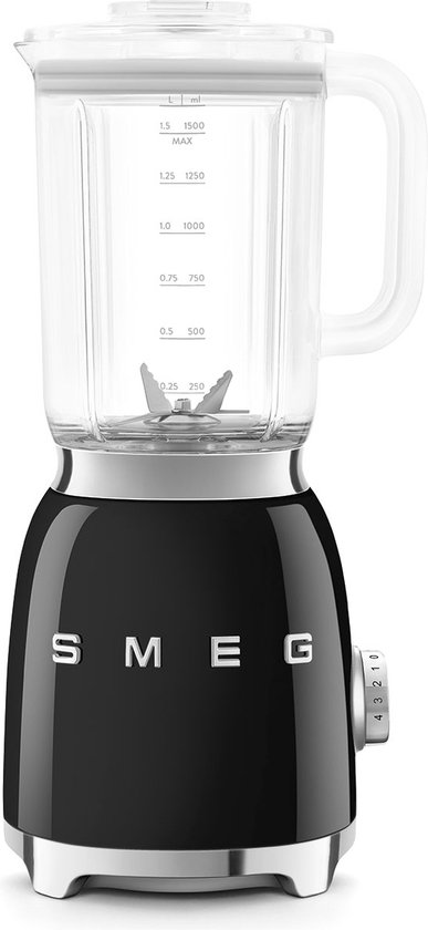 SMEG BLF03BLEU - Blender - Zwart - 800W - 1,5L - Jaren '50 Stijl van SMEG