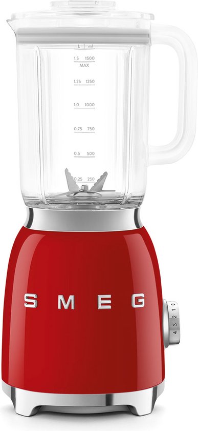 SMEG BLF03RDEU - Blender - Rood - 800W - 1,5L - Jaren '50 Stijl van SMEG