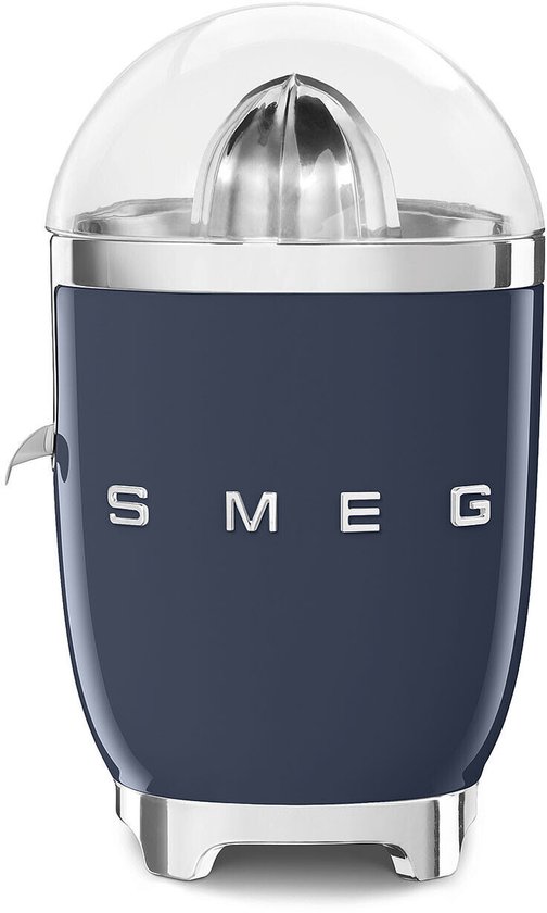 SMEG CJF11NBEU Citruspers - Elektrische Citruspers - 70W - RVS Filter - Antidruppelsysteem - Automatische Start/Stop - '50s Style - Navy Blue van SMEG
