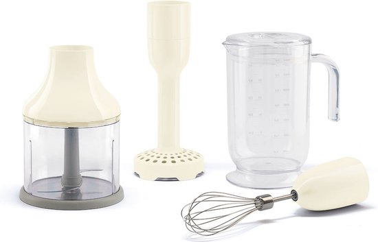 SMEG HBAC11CR - Staafmixer accessoire set - Crème - Jaren '50 stijl van Merkloos
