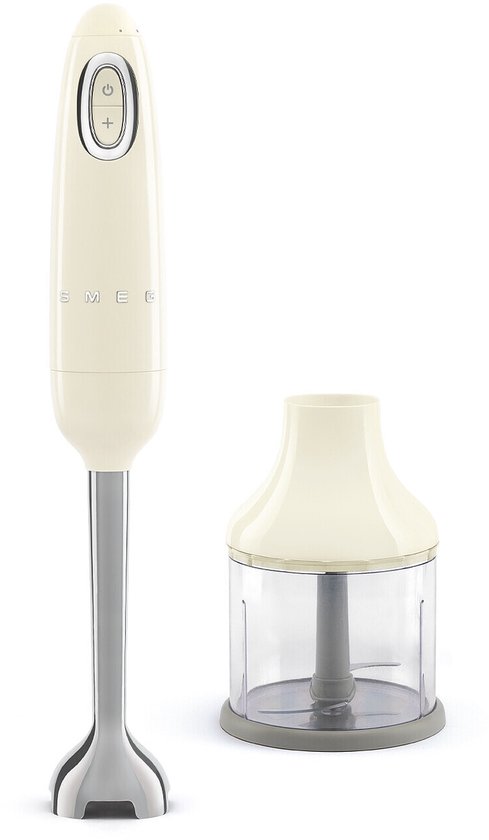 SMEG HBF00CREU Staafmixer met Hakmolen – 700W – Variabele Snelheid met Turbofunctie – RVS Mixvoet - Crème van SMEG