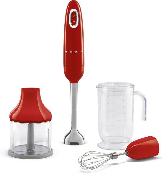 SMEG HBF03RDEU - Staafmixer - Rood - 700W - Met accessoires van SMEG