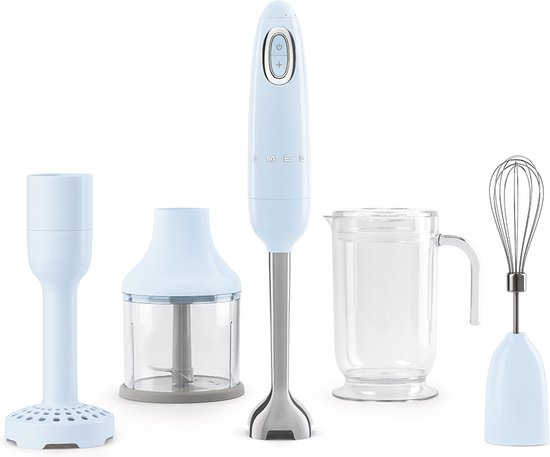SMEG HBF22PBEU - Staafmixer - Pastelblauw - 700W - Met accessoires van SMEG