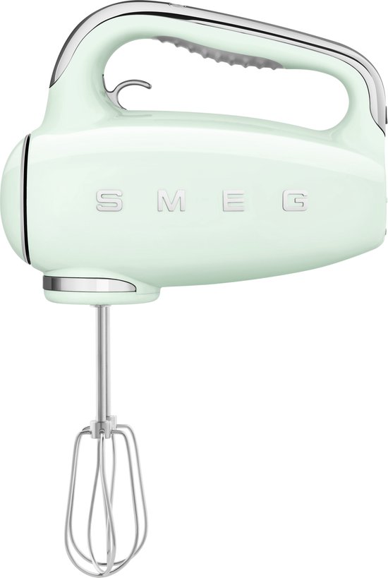 SMEG HMF01PGEU Handmixer - 250W - 9 Snelheden - Turbofunctie - LED Display - Inclusief 6 RVS Gardes & Deeghaken - '50s Style - Watergroen