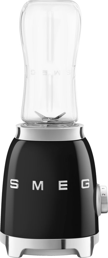 SMEG PBF00BLEU - Personal Blender - Jaren 50 - Zwart - incl. 1 Bottle-to-Go van SMEG