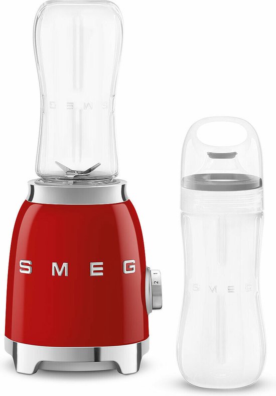 SMEG PBF01RDEU - Personal blender - Rood - 600 ml - 300W - Jaren '50 van SMEG