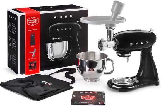 SMEG SMF23BLEU - Keukenmachine met BBQ set - Zwart - 800 W - Full Color