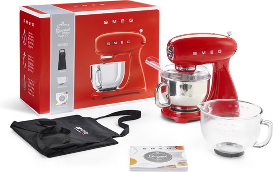 SMEG SMF43RDEU - Keukenmachine - Rood - 800 W - Full Color - Gourmet Edition van SMEG