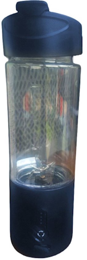 Smoothie Blender - Blender To Go met 6 Messen - Portable Blender met Sluitbaar Drinkgat - 500ml - USB-C Oplaadbaar - Sport Blender - Zwart van KEAJOR