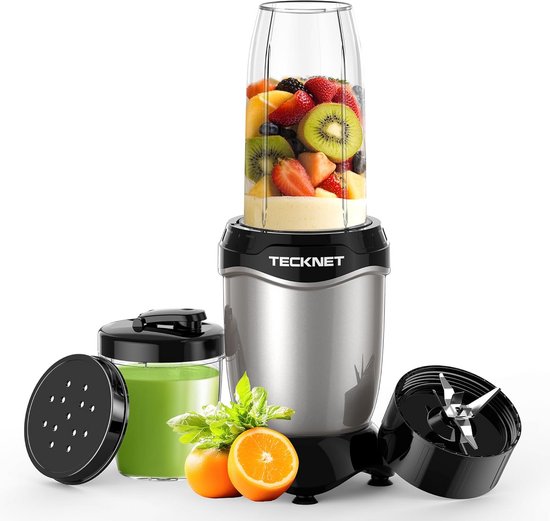 Smoothie Maker - Persoonlijke Blender - Snelle Drankjes Maken - Geluidsarme Mixer - 500ml Capaciteit - Grijs van Merkloos