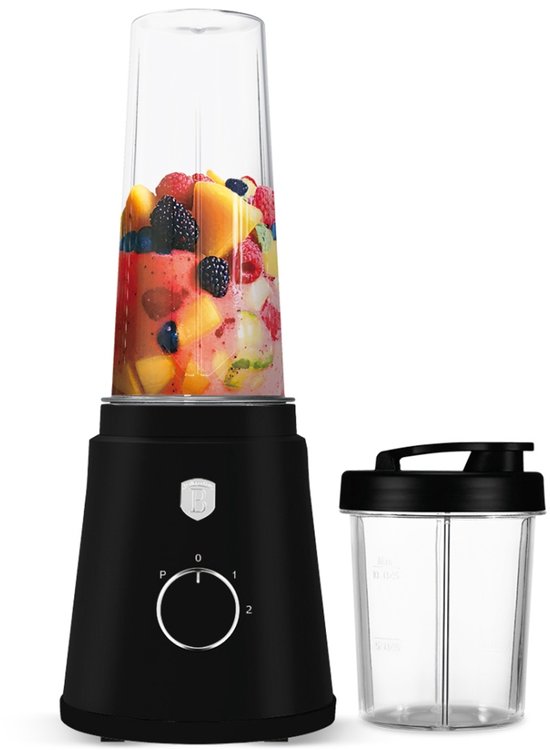 Smoothiemaker met fles uit de Matte Black Collection van BerlingerHaus