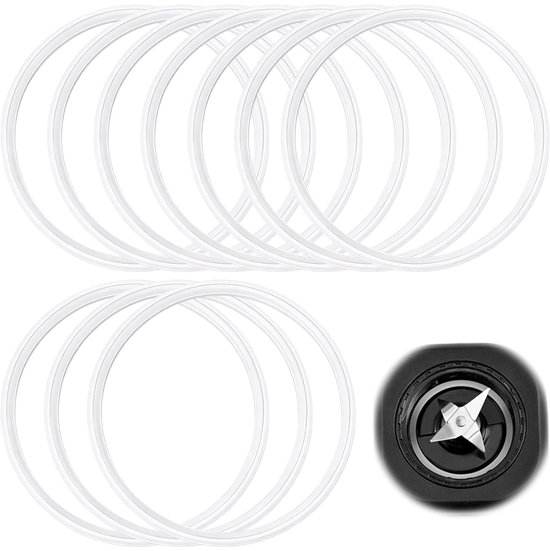 SnelShoppen - 10 stuks 6 x 6 cm Rubberen Afdichtringen, Silicone Vervangende Afdichtingen voor Blender, Smoothie Maker, Mixer, Reserveonderdeel, Keuke
