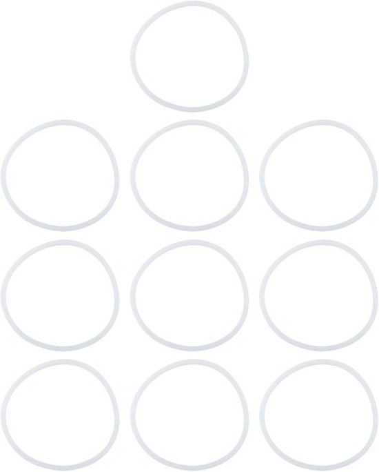 SnelShoppen - 10 Stuks Rubber Seals Gaskets Geschikt voor Blenders, Vervangingsringen voor Keuken, 80mm, 75.5mm, 3.2mm, Ideaal voor Smoothies en Sapje