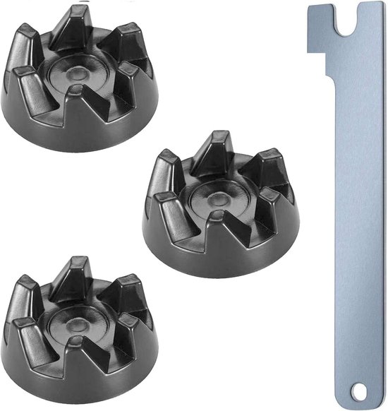 SnelShoppen - 3 x Koppeling 9704230 Blender Koppeling Rubber met Sleutel voor Keuken Mixer Compatibel met KSB52 KSB5 5KSB52 5KSB5
