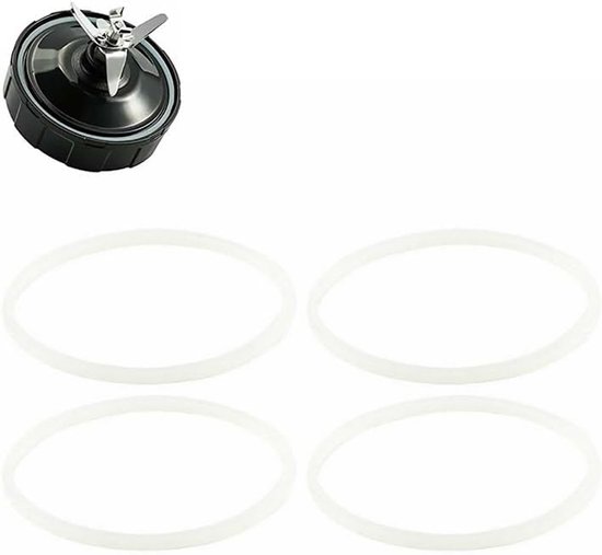 SnelShoppen - 4 Stuks Blender Sealing Ringen voor Keuken Mixer O-Ring Rubber Gasket voor Nutri Ninja 1000W - Efficiënte Levensduur - Voorkom Lekkage -
