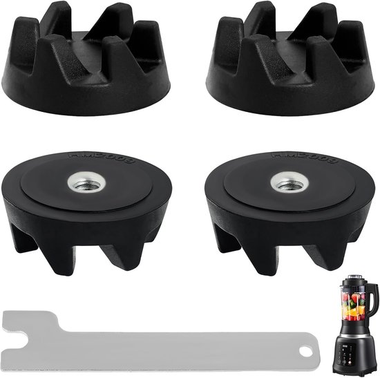 SnelShoppen - 4 x Blender Coupling 9704230, Hoogwaardige Mixer Koppeling Vervangonderdelen, Rubber Spindel Koppeling voor Keukenmachines, Compatibel m