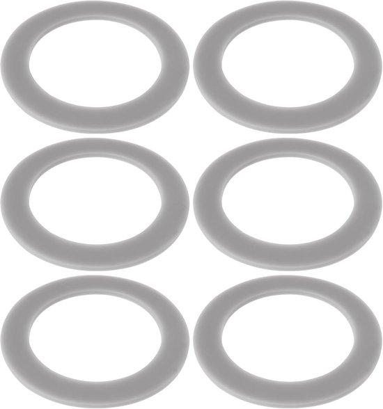 SnelShoppen - 6 Stuks Blender O-Ring Gasket Silicone Seal Geschikt voor Hamilton Beach 47mm Binnen Diameter 67mm Buiten Diameter 2mm Dikte Grijs - Keu