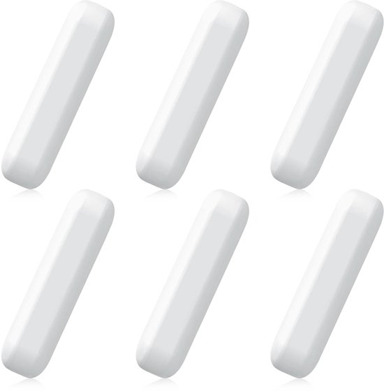 SnelShoppen - 6 Stuks Witte Type C Magnetische Roerstaafjes, PTFE Roerstaaf Laboratorium Accessoires voor Magnetische Mixer, Hoge Temperatuur Weerstan