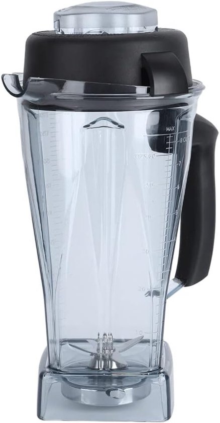 SnelShoppen - 60oz Transparante Blender Container, Duidelijke Fruit Mixer Cup, Spatvrije Deksel, Messen, Geschikt voor Vitamix, Keukenaccessoires