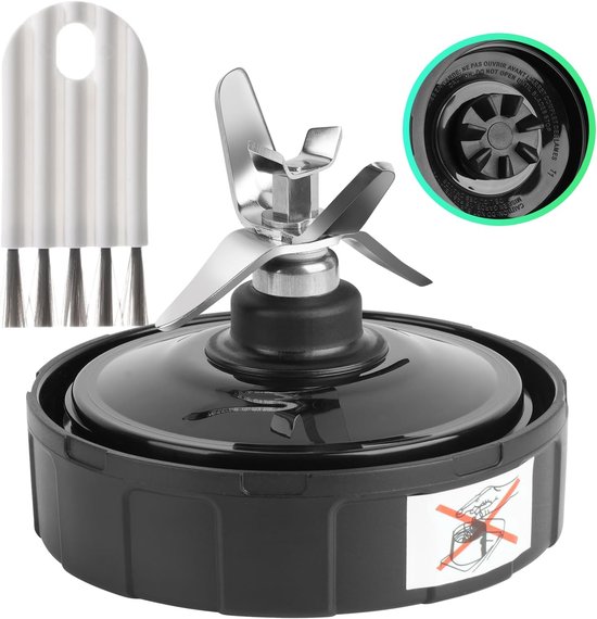 SnelShoppen - 7 Fins Extractormes Vervangende Onderdelen met Borstel voor Nutri Ninja Blender Compatibel met BL480, BL490, BL640, BL682 en Meer