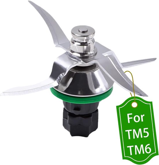 SnelShoppen - Blender mes voor Thermomix TM5 TM6, roestvrijstalen vervangend mes met afdichtring, eenvoudig te vervangen en onderhouden, ideaal voor k
